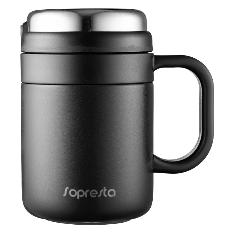 Sopresta Premium Kaffe & Te Termokop til rejse i sort