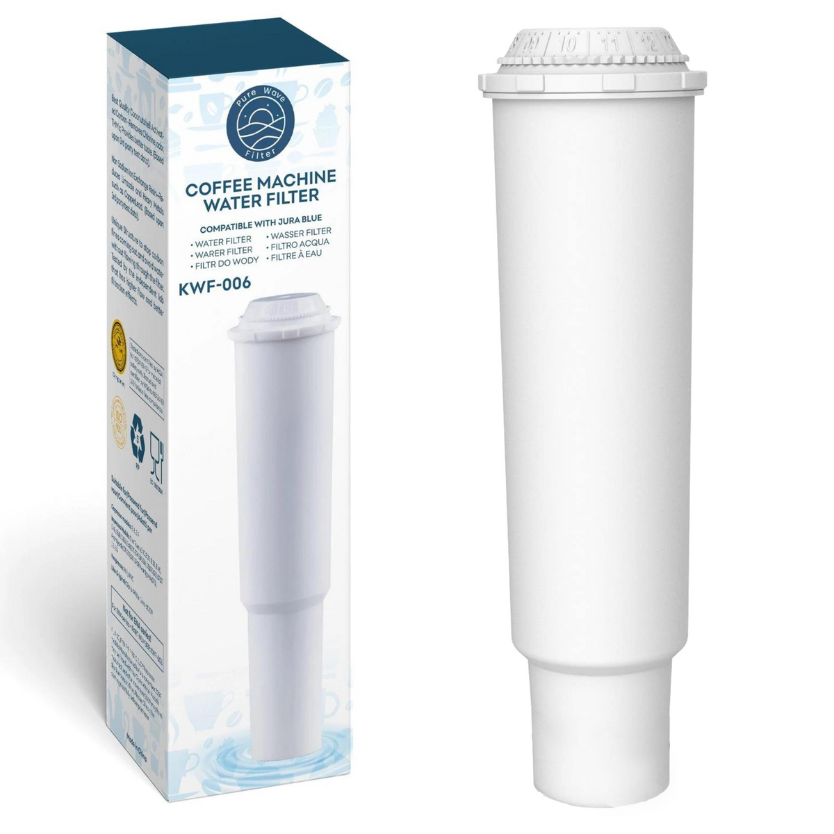 Vandfilter Kompatibelt med Jura Claris White - Pure Wave KWF-006
