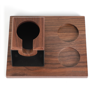 Sopresta Premium Tamper station til 58mm i Valnød