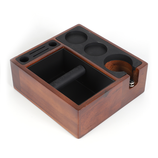 Sopresta Premium Tamperstation med Knockbox – Valnød