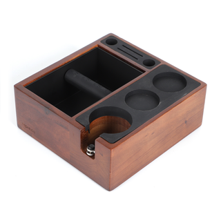 Sopresta Premium Tamperstation med Knockbox – Valnød