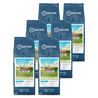 Kaffepro Morning Bloom - Kaffepakke: 6 x 500g Kaffebønner