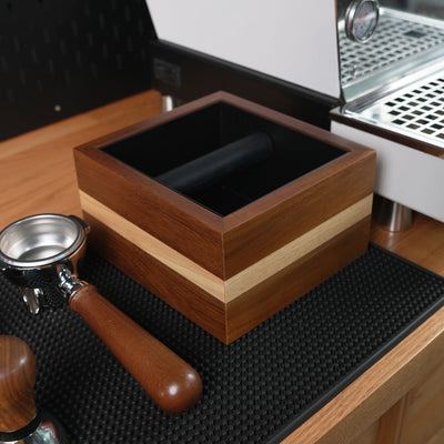 Sopresta Premium Knock box i Valnød og Birk