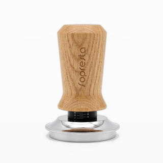 Sopresta Premium Kalibreret Tamper med Leveler – Eg – 54 mm