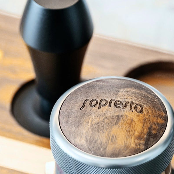 Sopresta Premium-tamper med greb i valnød