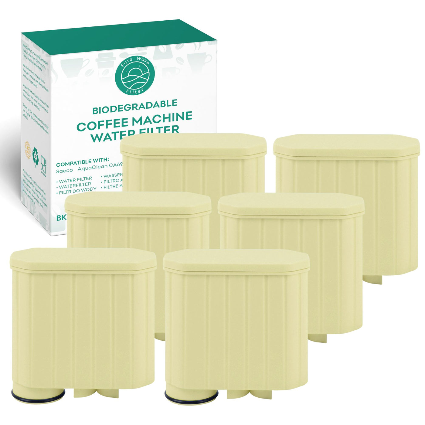 Bionedbrydeligt Vandfilter Kompatibel med Philips / Saeco - AquaClean - Pure Wave BKWF-004