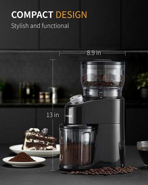Shardor Cg845b Elektrisk Konisk Kaffekværn - Sort