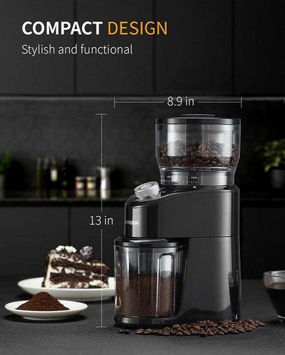 Shardor Cg845b Elektrisk Konisk Kaffekværn - Sort