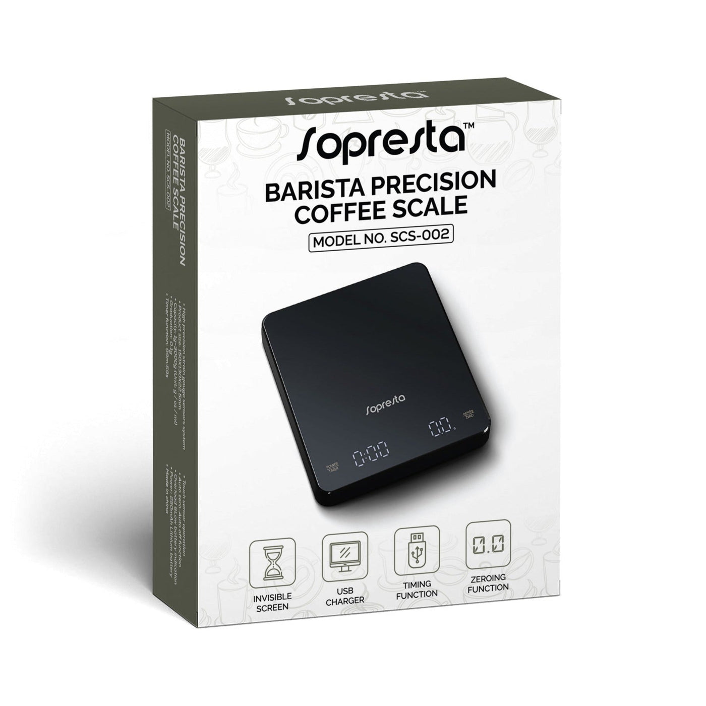 Sopresta Barista Precision Kaffe/espresso Vægt - Scs-002 - Kaffevægte
