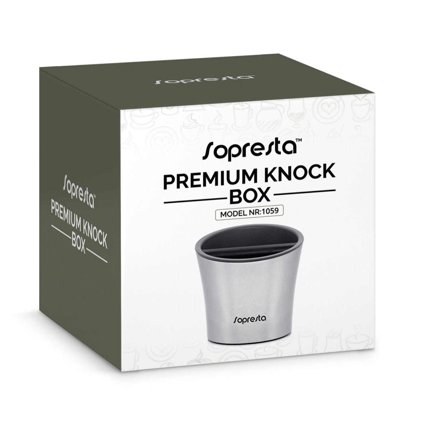 Sopresta Premium Knock Box i Stål Model:1059 - Boxe