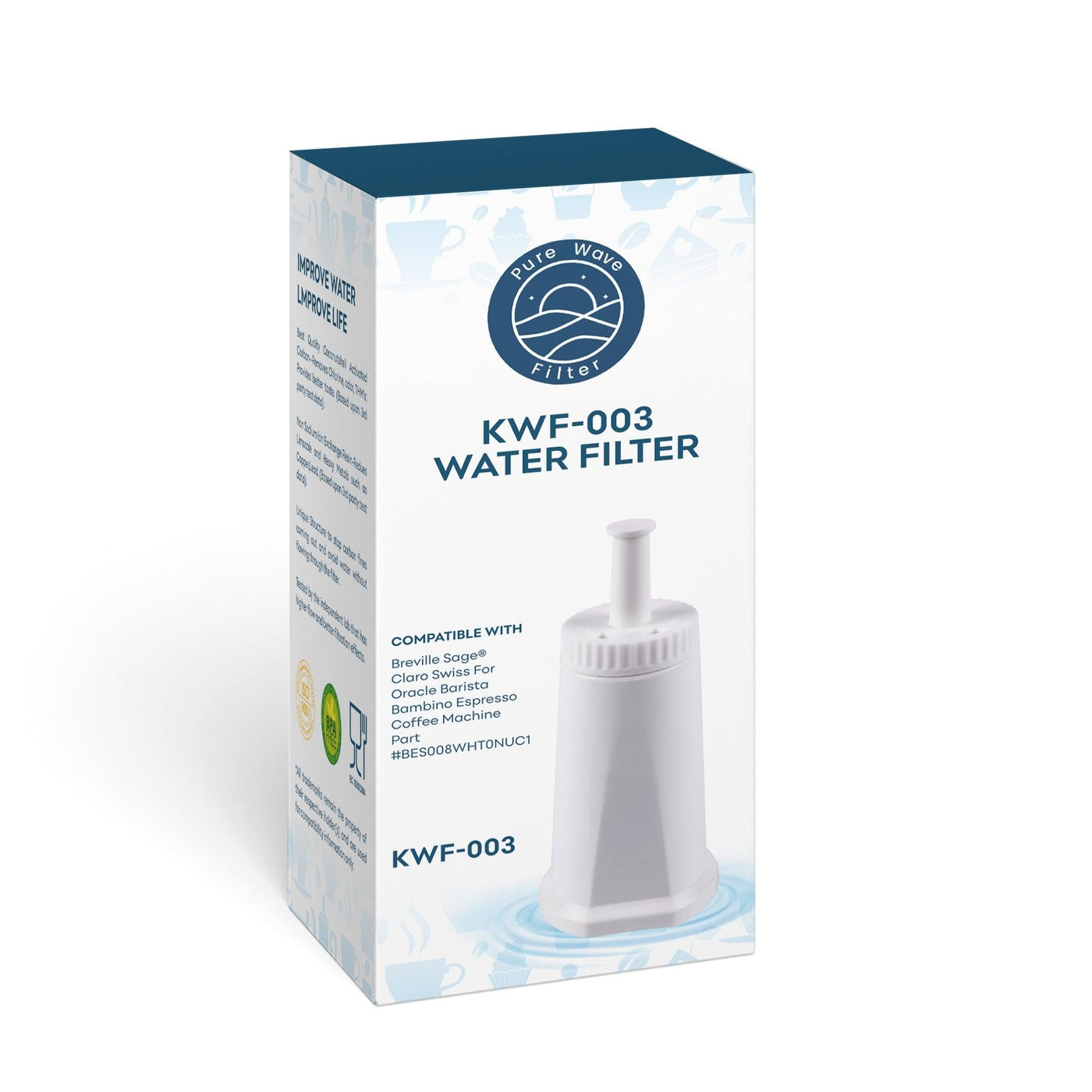 Vandfilter Kompatibel Med Sage Espresso Maskiner - Pure Wave Kwf-003 - Filters