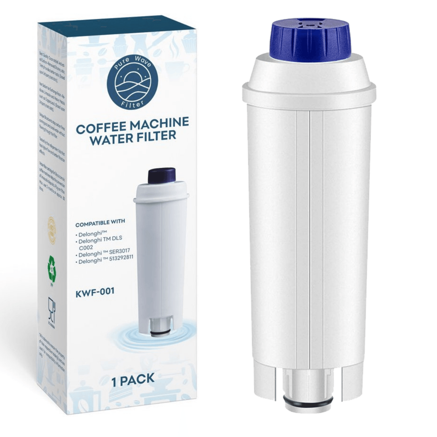 Vandfilter Kompatibelt Med Delonghi - Pure Wave Kwf-001 - 1 Stk. - Filters