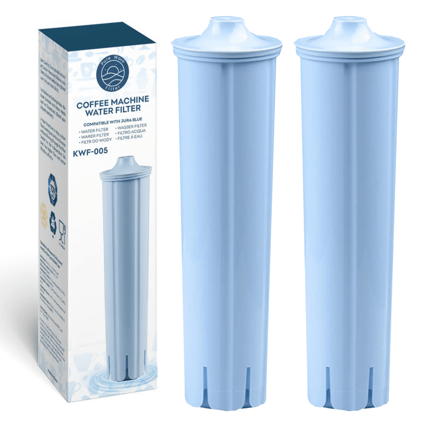 Vandfilter Kompatibelt Med Jura Impressa Claris Blue - Pure Wave Kwf-005 - 2 Stk. - Filters