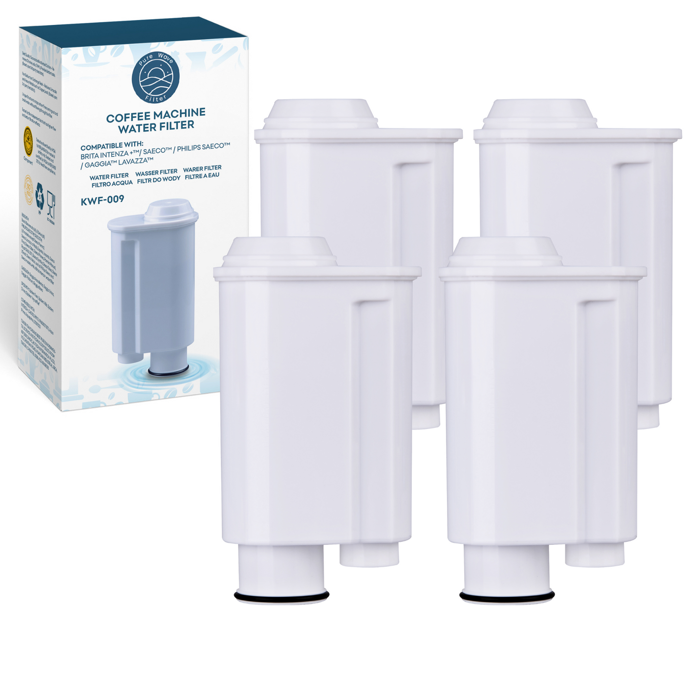 Vandfilter Kompatibelt Med Saeco Intenza plus - Pure Wave Kwf-009 - 4 Stk. - Filters