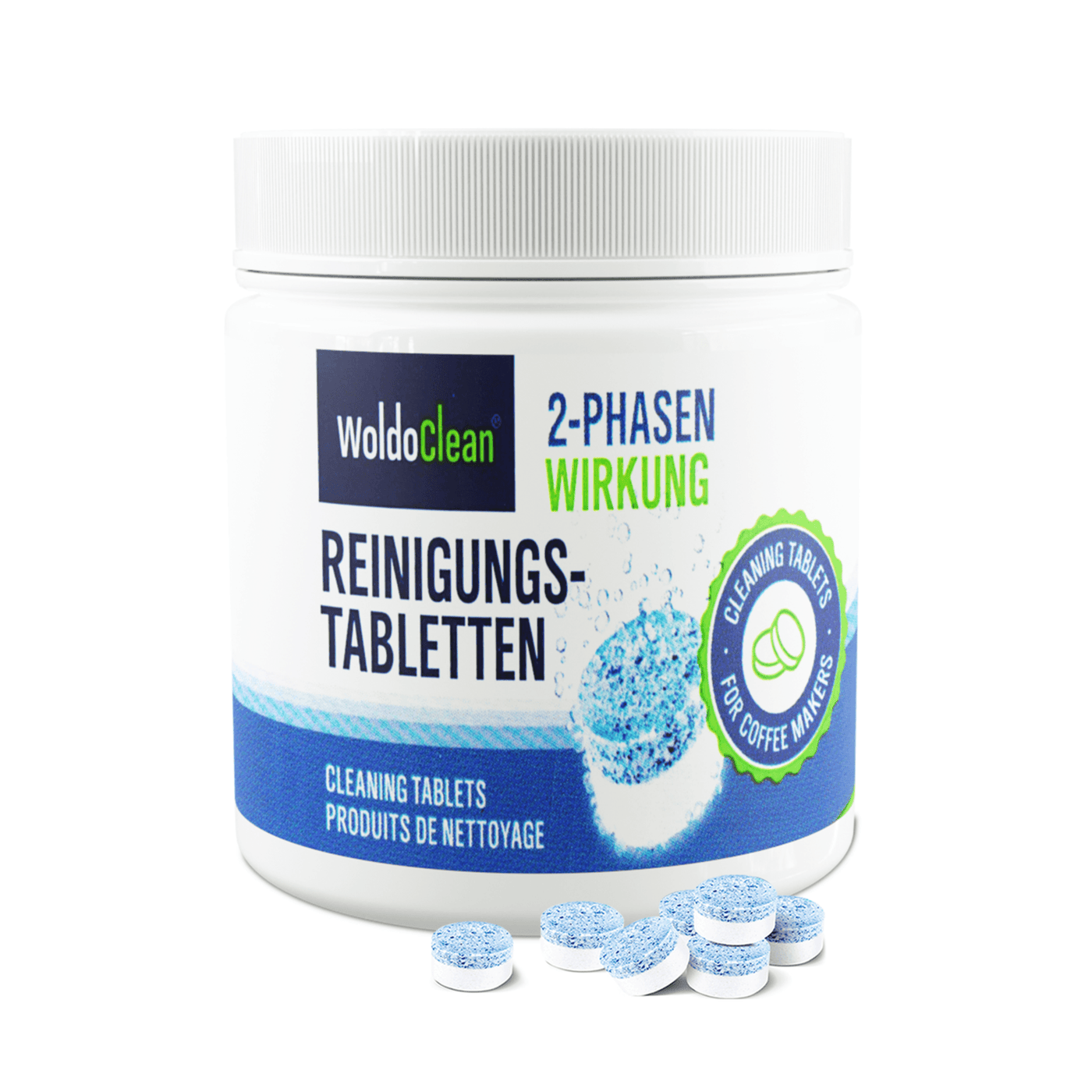 Woldoclean 2-faset Kaffe Rengørings Tabs - 25 Stk. - Rengøringsmiddel